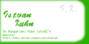 istvan kuhn business card